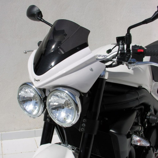 Ermax Ermax nose fairing | fusion white with dark smoke screen | triumph speed triple 1050 2008>2010